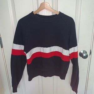 Long sleeve cropped crew neck